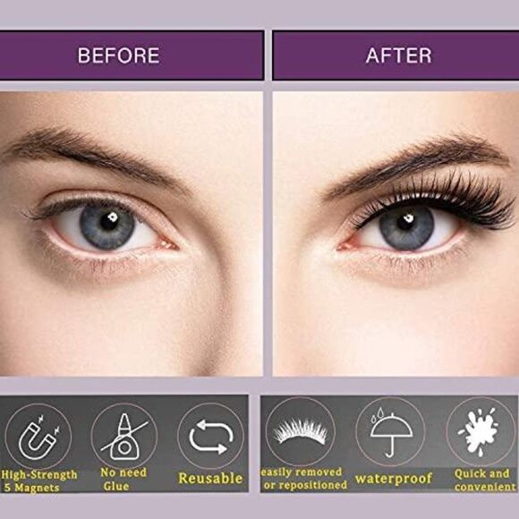 CITYGOO 2021 Upgraded Magnetic Eyelashes Kit and Magnetic Eyeliner - Picture 6 of 9